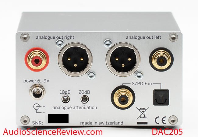 Weiss DAC205 DAC Professional Toslink back panel balanced SPDIF AES EBU review.jpg